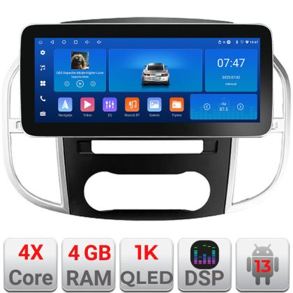 Navigatie Mercedes Vito w447 2016- Edotec 4+64 12.3 inch Incell 1K android Wifi 5Ghz gps internet  Kit-w447 CarStore Technology