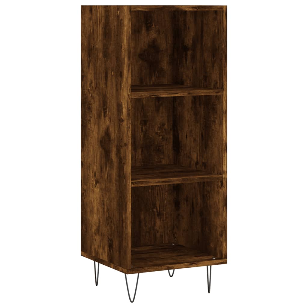 Dulap înalt, stejar fumuriu, 34,5x34x180 cm, lemn prelucrat GartenMobel Dekor