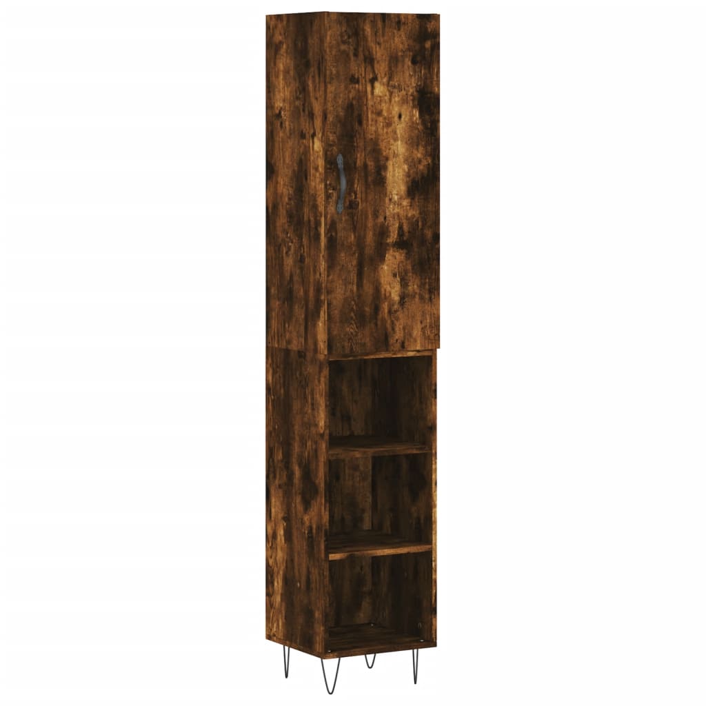 Dulap înalt, stejar fumuriu, 34,5x34x180 cm, lemn prelucrat GartenMobel Dekor