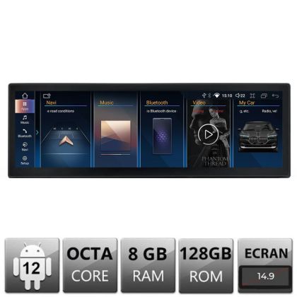 Navigatie BMW Seria 6 E63 2006-2012 cu ecran CIC Android ecran 14.9