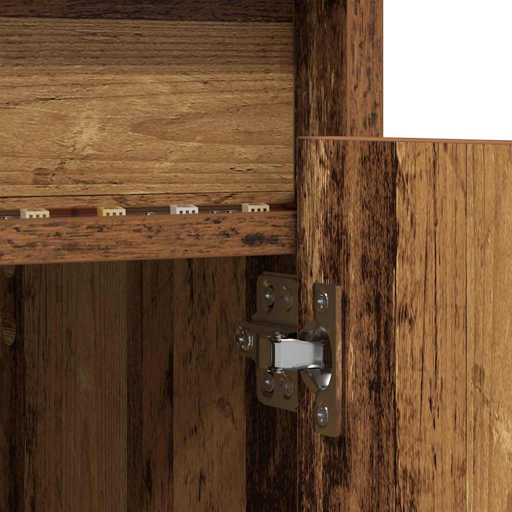 Cabinet TV cu lumini cu bandă LED cu depozitare cu ușă Maro 180 x 34 x 50 cm GartenMobel Dekor
