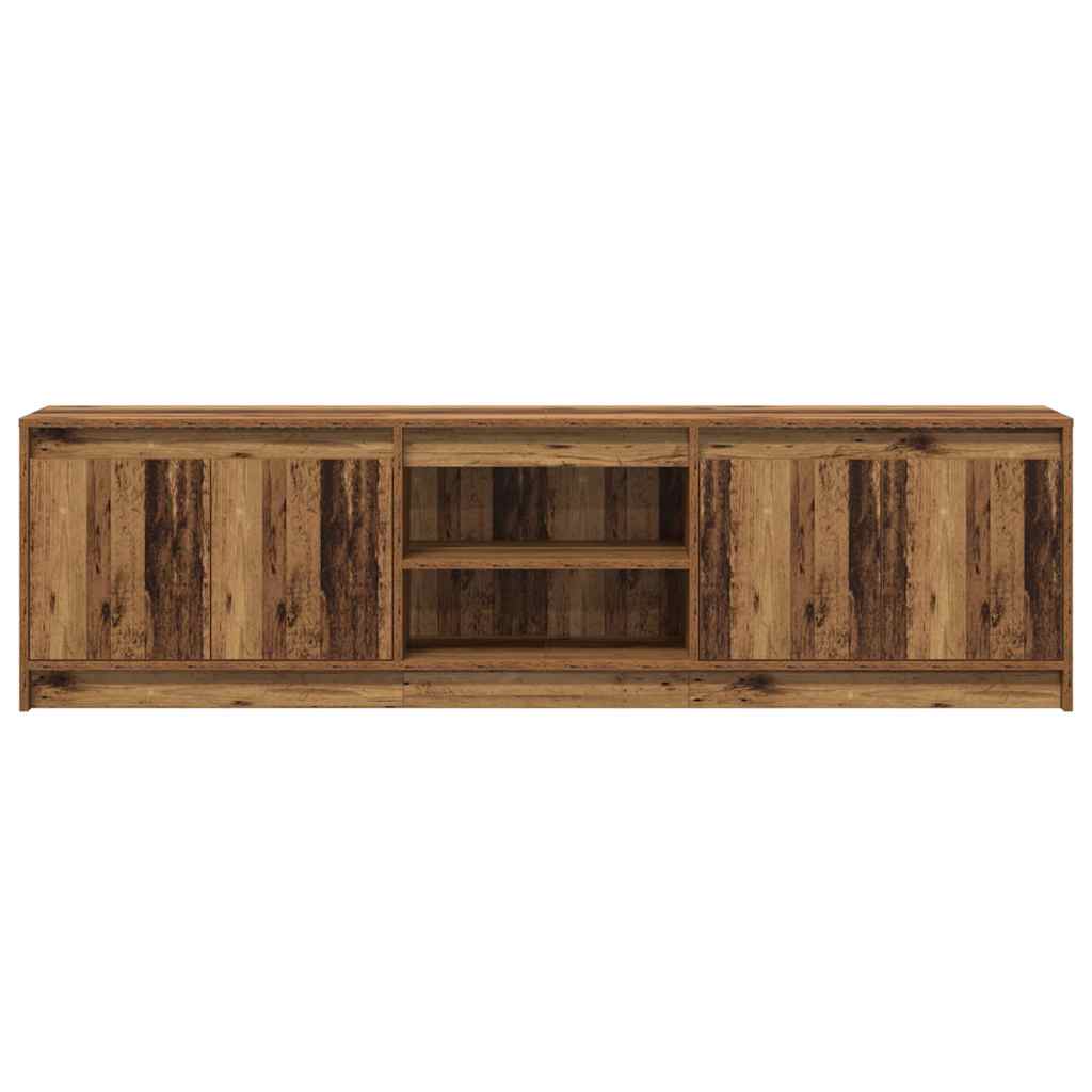 Cabinet TV cu lumini cu bandă LED cu depozitare cu ușă Maro 180 x 34 x 50 cm GartenMobel Dekor