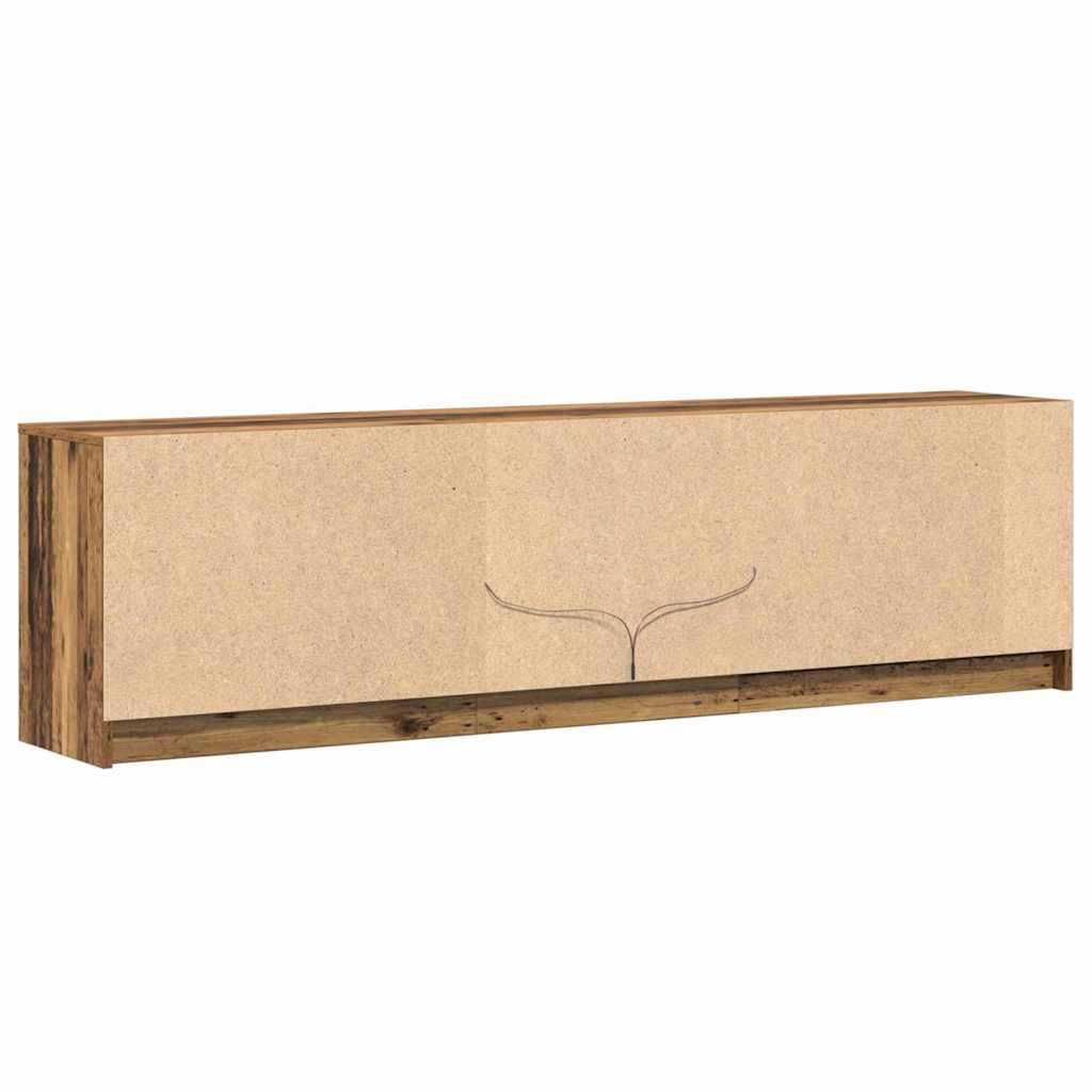 Cabinet TV cu lumini cu bandă LED cu depozitare cu ușă Maro 180 x 34 x 50 cm GartenMobel Dekor