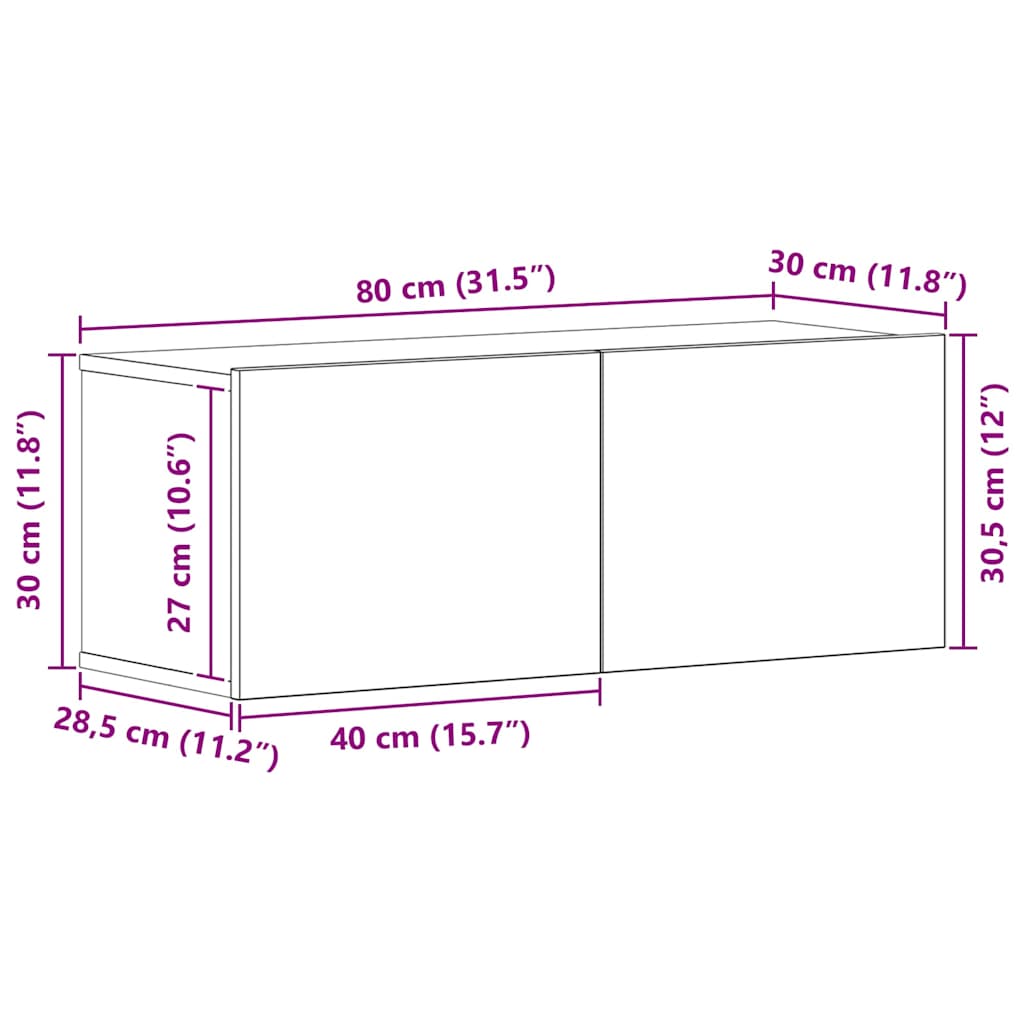 Set comodă TV cu raft Altele cu depozitare cu ușă 7 pcs Stejar negru Lemn compozit GartenMobel Dekor