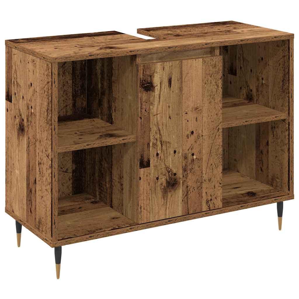Set de Mobilier pentru Baie 3 Piese Lemn Vechi Lemn Întărit GartenMobel Dekor