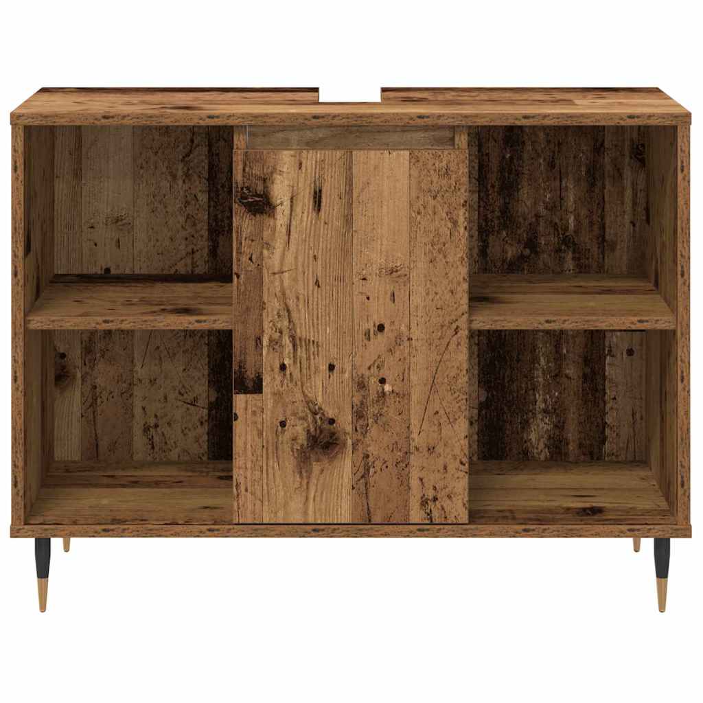 Set de Mobilier pentru Baie 3 Piese Lemn Vechi Lemn Întărit GartenMobel Dekor