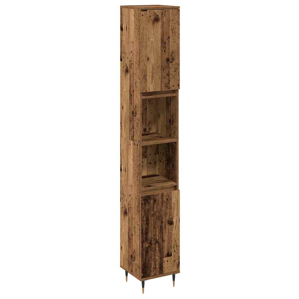 Set de Mobilier pentru Baie 3 Piese Lemn Vechi Lemn Întărit GartenMobel Dekor