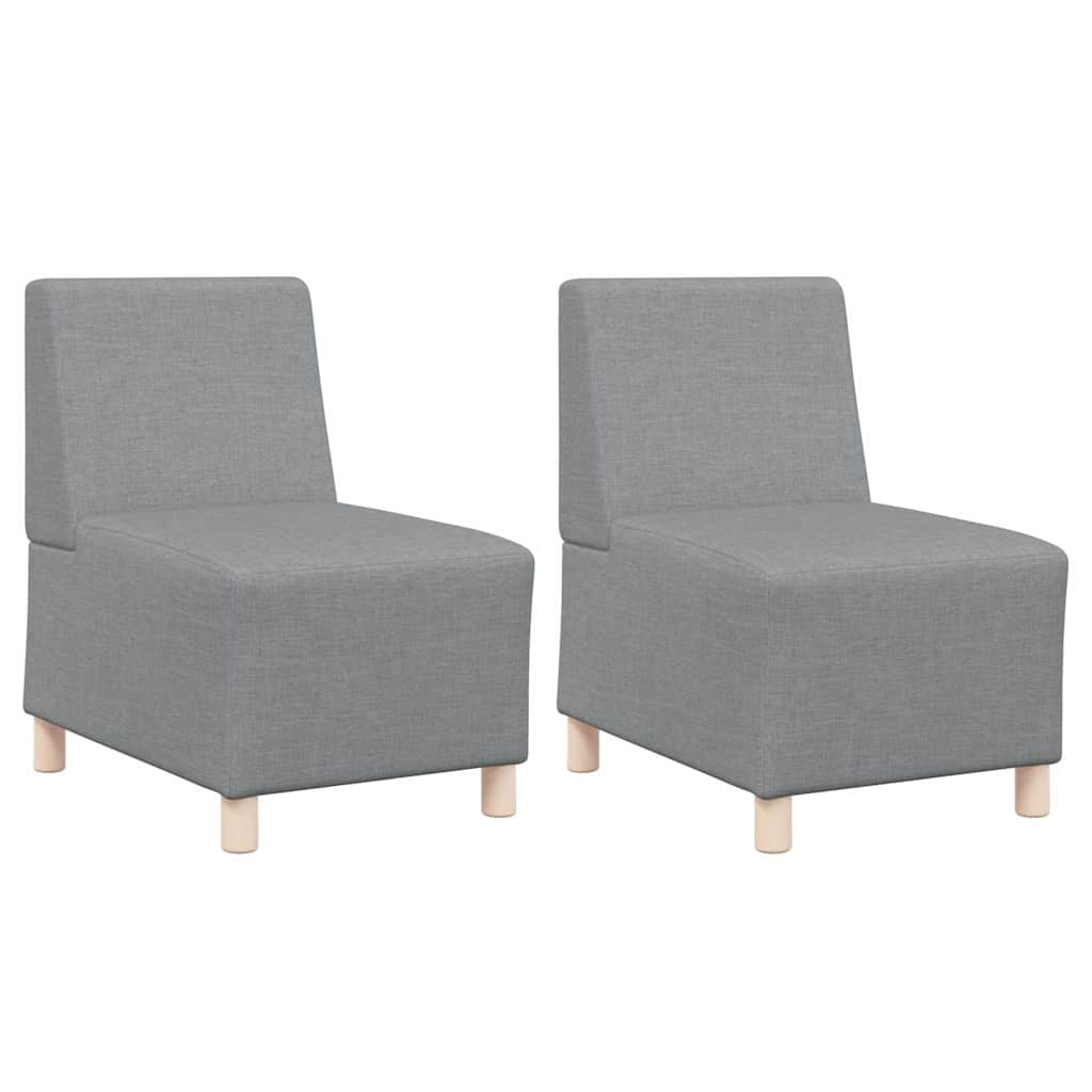 Scaun canapea gri deschis 55 cm fabric 2 pcs Gri deschis GartenMobel Dekor