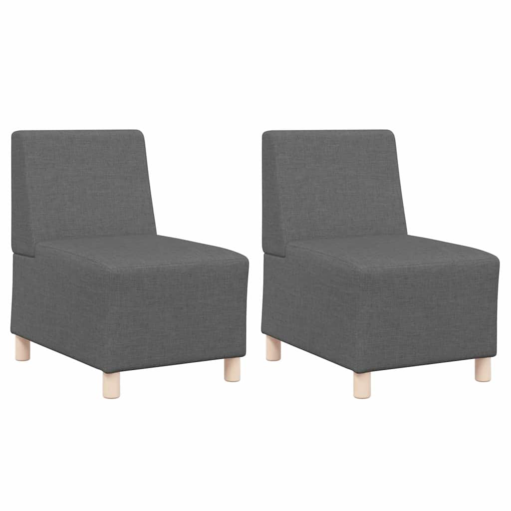 Scaun canapea gri deschis 55 cm fabric 2 pcs Gri închis GartenMobel Dekor