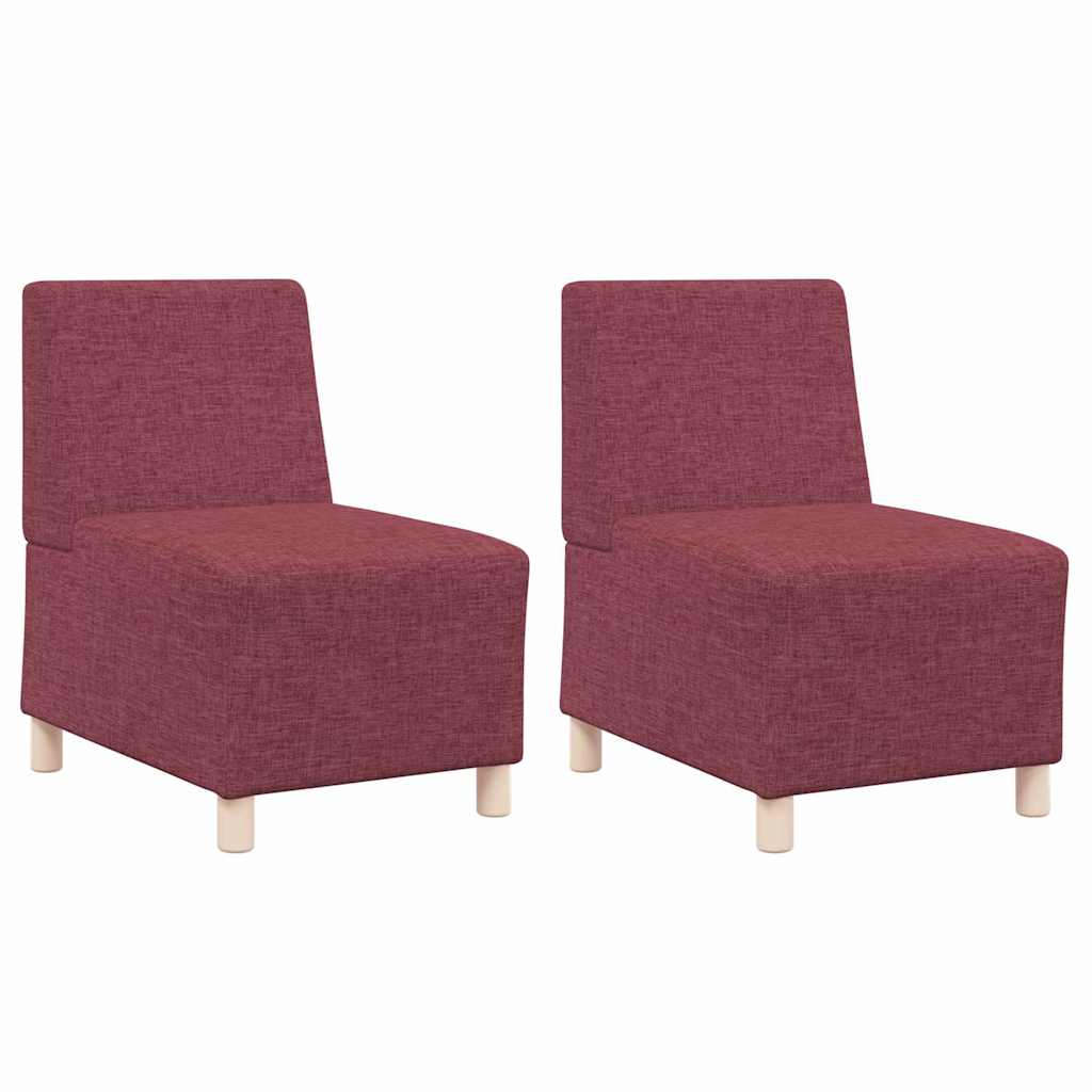 Scaun canapea gri deschis 55 cm fabric 2 pcs Roșu GartenMobel Dekor