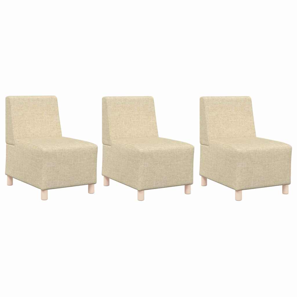 Scaun canapea gri deschis 55 cm fabric 3 pcs Crem GartenMobel Dekor