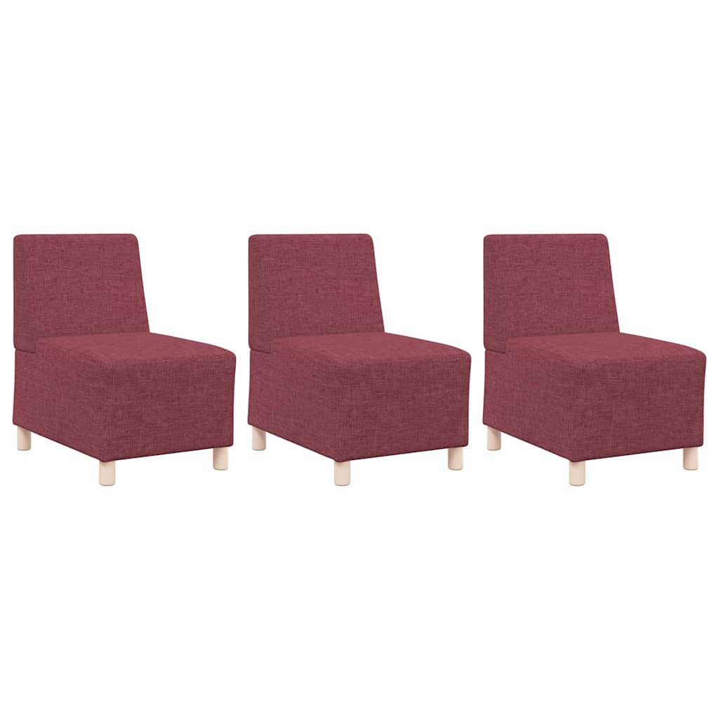 Scaun canapea gri deschis 55 cm fabric 3 pcs bordo GartenMobel Dekor