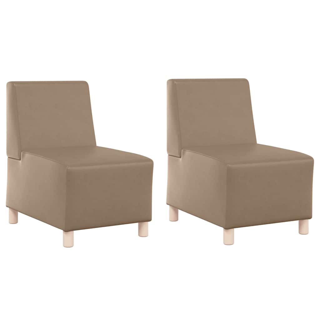 Scaune canapea 2 pcs Cappuccino 55 x 74 x 82 cm GartenMobel Dekor