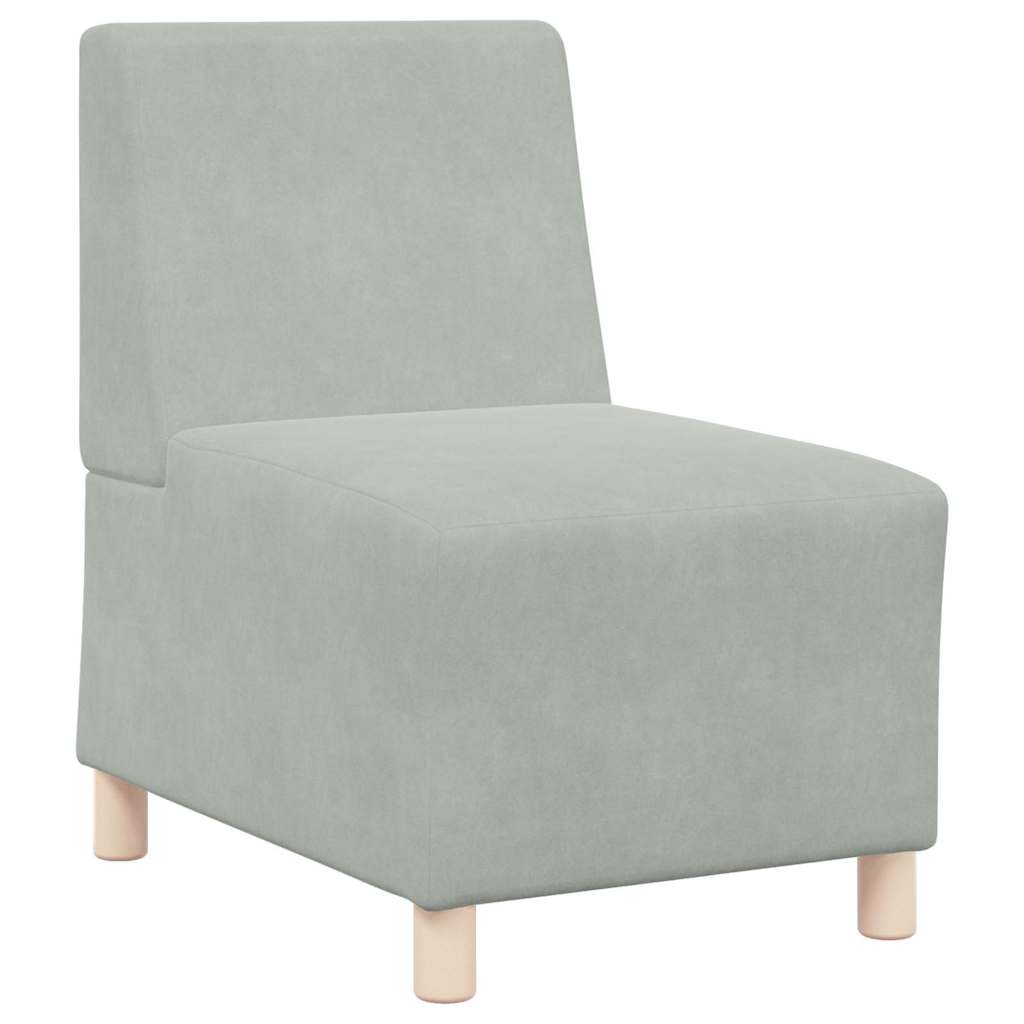 Scaune canapea 2 pcs Gri deschis 55 x 74 x 82 cm Catifea GartenMobel Dekor