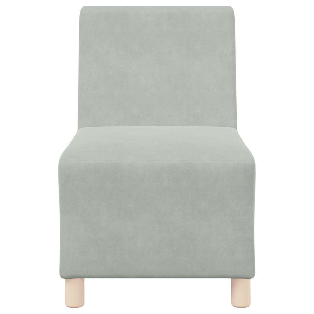 Scaune canapea 2 pcs Gri deschis 55 x 74 x 82 cm Catifea GartenMobel Dekor