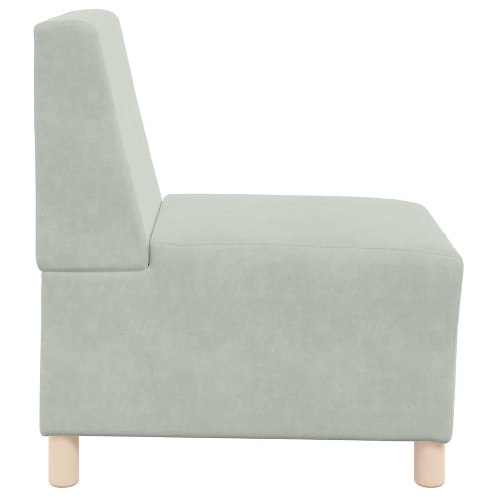 Scaune canapea 2 pcs Gri deschis 55 x 74 x 82 cm Catifea GartenMobel Dekor