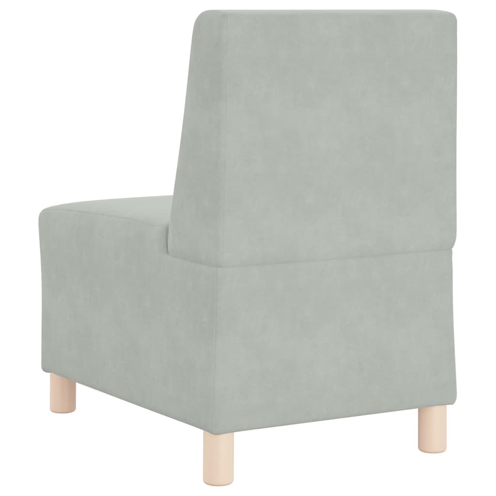 Scaune canapea 2 pcs Gri deschis 55 x 74 x 82 cm Catifea GartenMobel Dekor