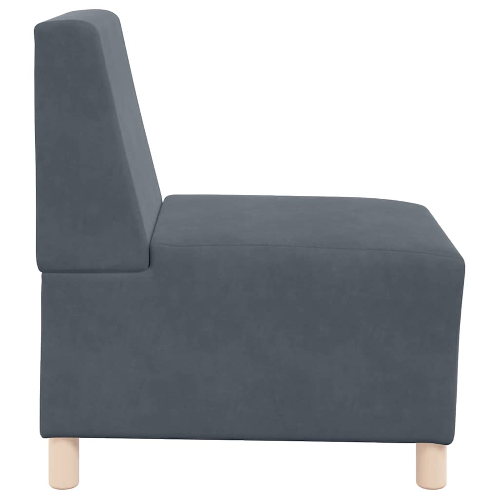 Scaune canapea 2 pcs Gri închis 55 x 74 x 82 cm Catifea GartenMobel Dekor