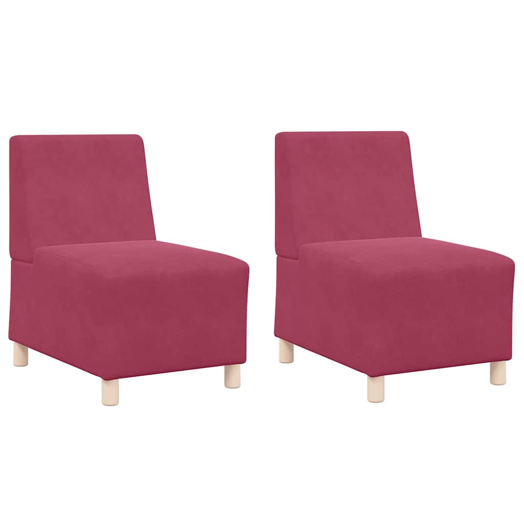 Scaune canapea 2 pcs bordo 55 x 74 x 82 cm Catifea GartenMobel Dekor
