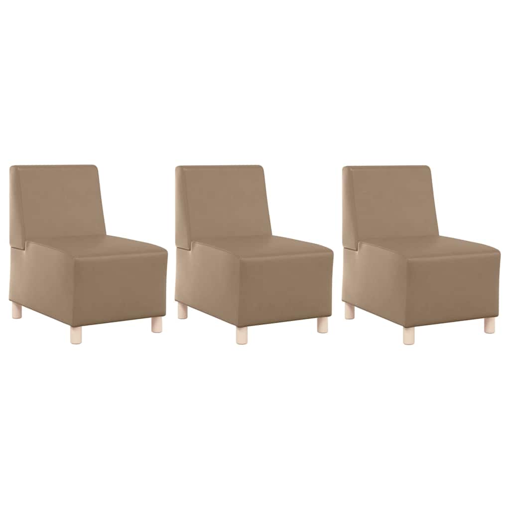 Scaune canapea 3 pcs Cappuccino 55 x 74 x 82 cm GartenMobel Dekor