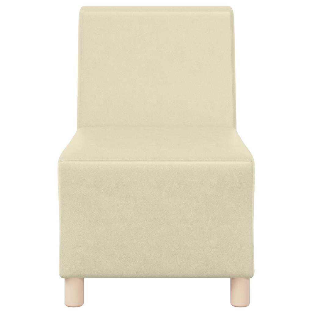 Scaune canapea 3 pcs Crem 55 x 74 x 82 cm Piele artificială GartenMobel Dekor