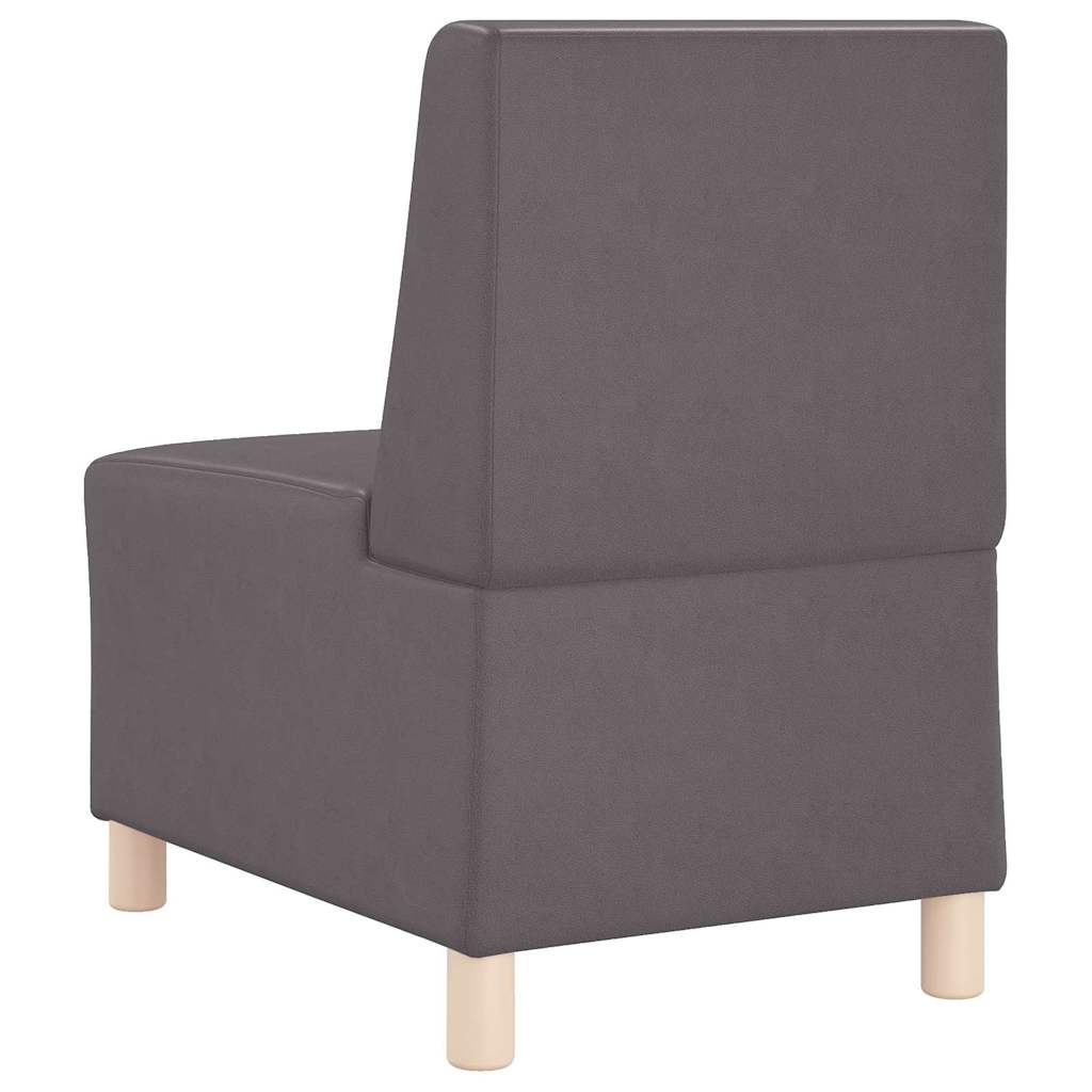Scaune canapea 3 pcs Gri 55 x 74 x 82 cm Piele artificială GartenMobel Dekor