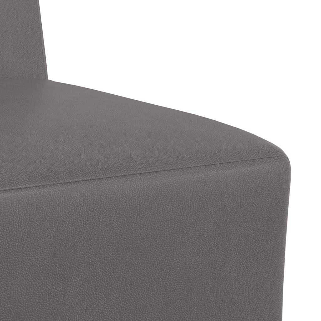 Scaune canapea 3 pcs Gri 55 x 74 x 82 cm Piele artificială GartenMobel Dekor