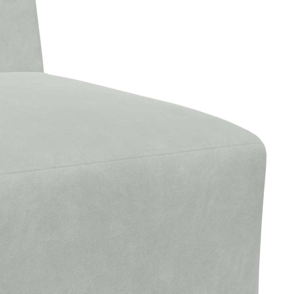 Scaune canapea 3 pcs Gri deschis 55 x 74 x 82 cm Catifea GartenMobel Dekor