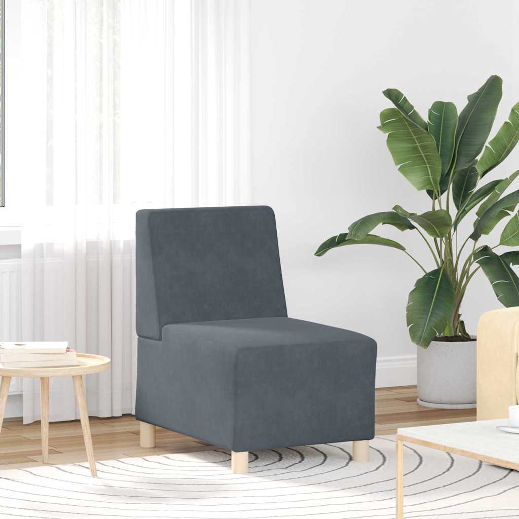 Scaune canapea 3 pcs Gri închis 55 x 74 x 82 cm Catifea GartenMobel Dekor