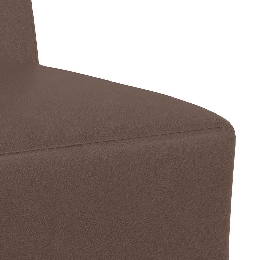 Scaune canapea 3 pcs Maro 55 x 74 x 82 cm Piele artificială GartenMobel Dekor