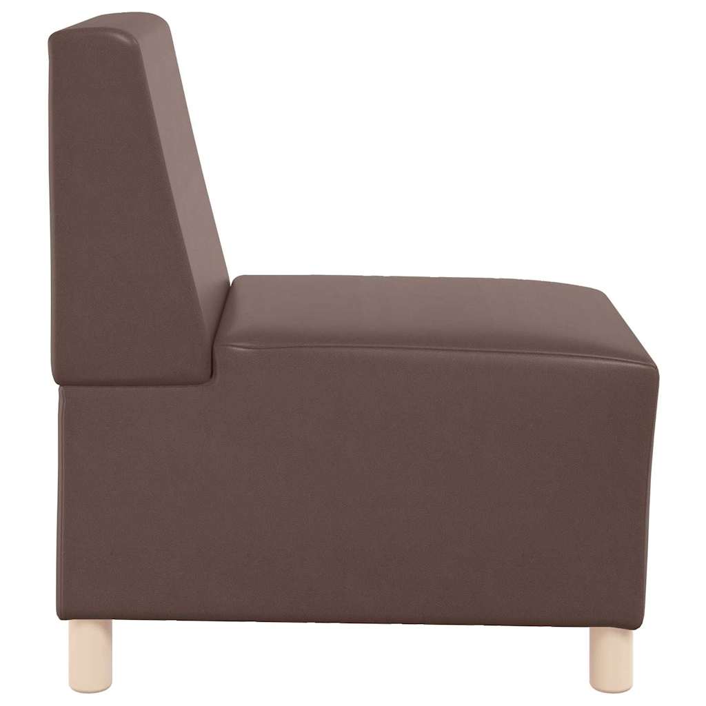 Scaune canapea 3 pcs Maro 55 x 74 x 82 cm Piele artificială GartenMobel Dekor