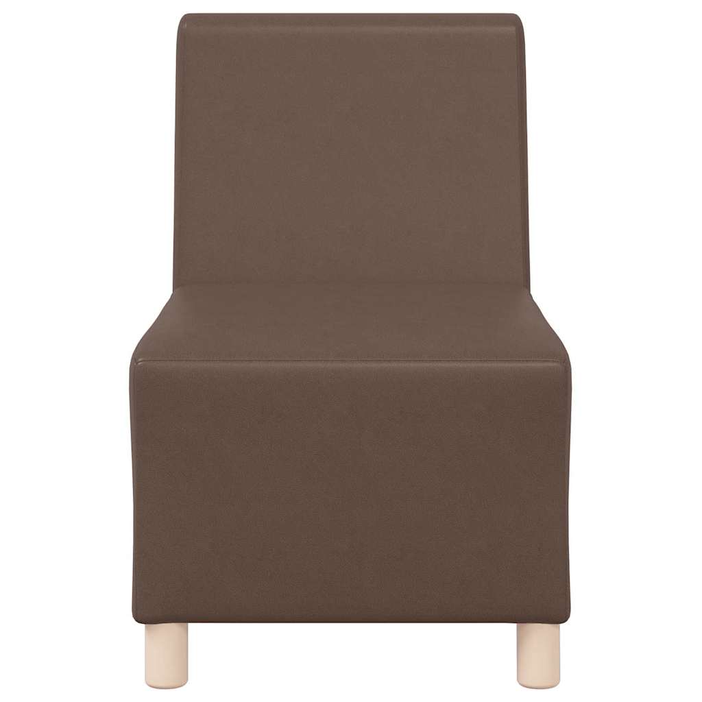 Scaune canapea 3 pcs Maro 55 x 74 x 82 cm Piele artificială GartenMobel Dekor