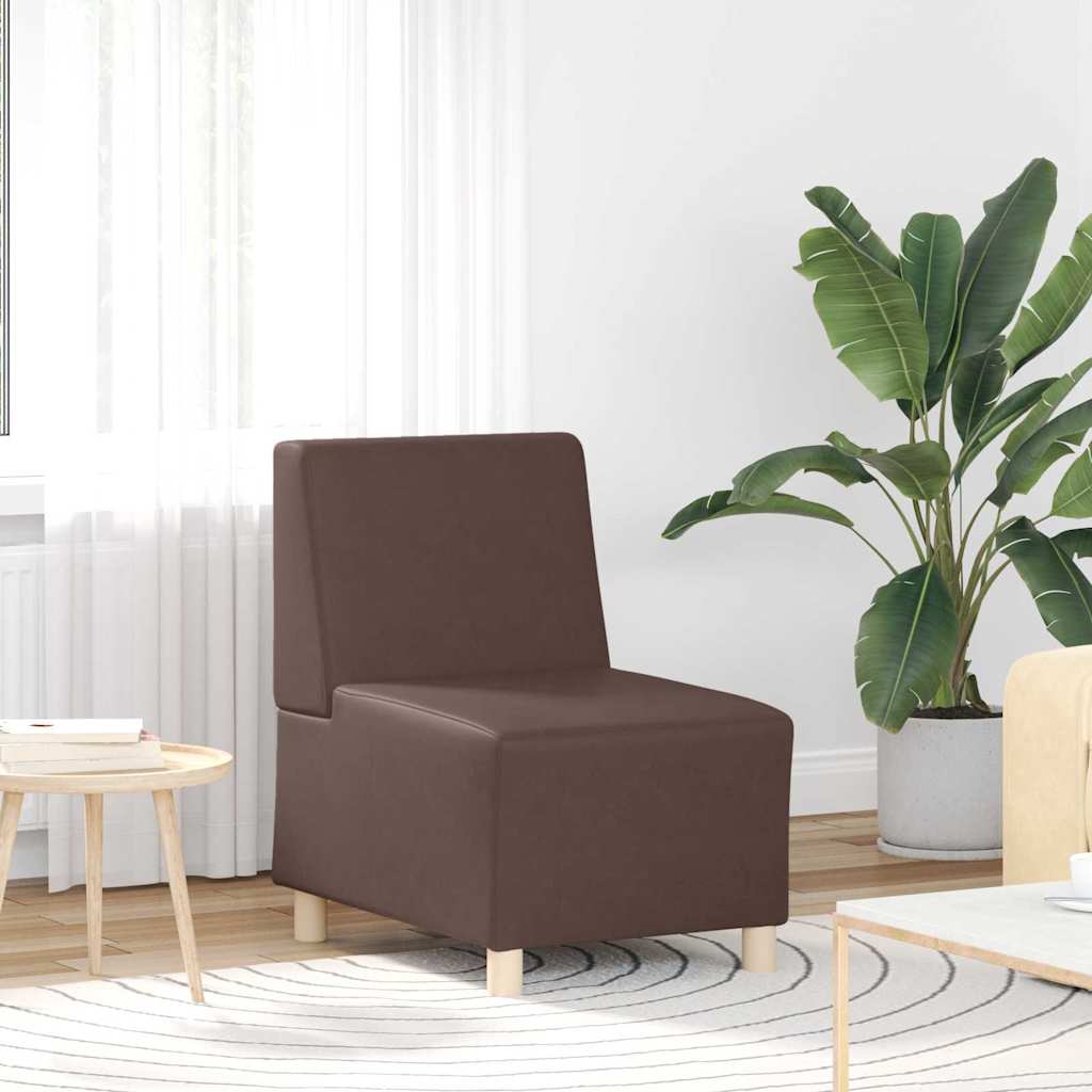Scaune canapea 3 pcs Maro 55 x 74 x 82 cm Piele artificială GartenMobel Dekor