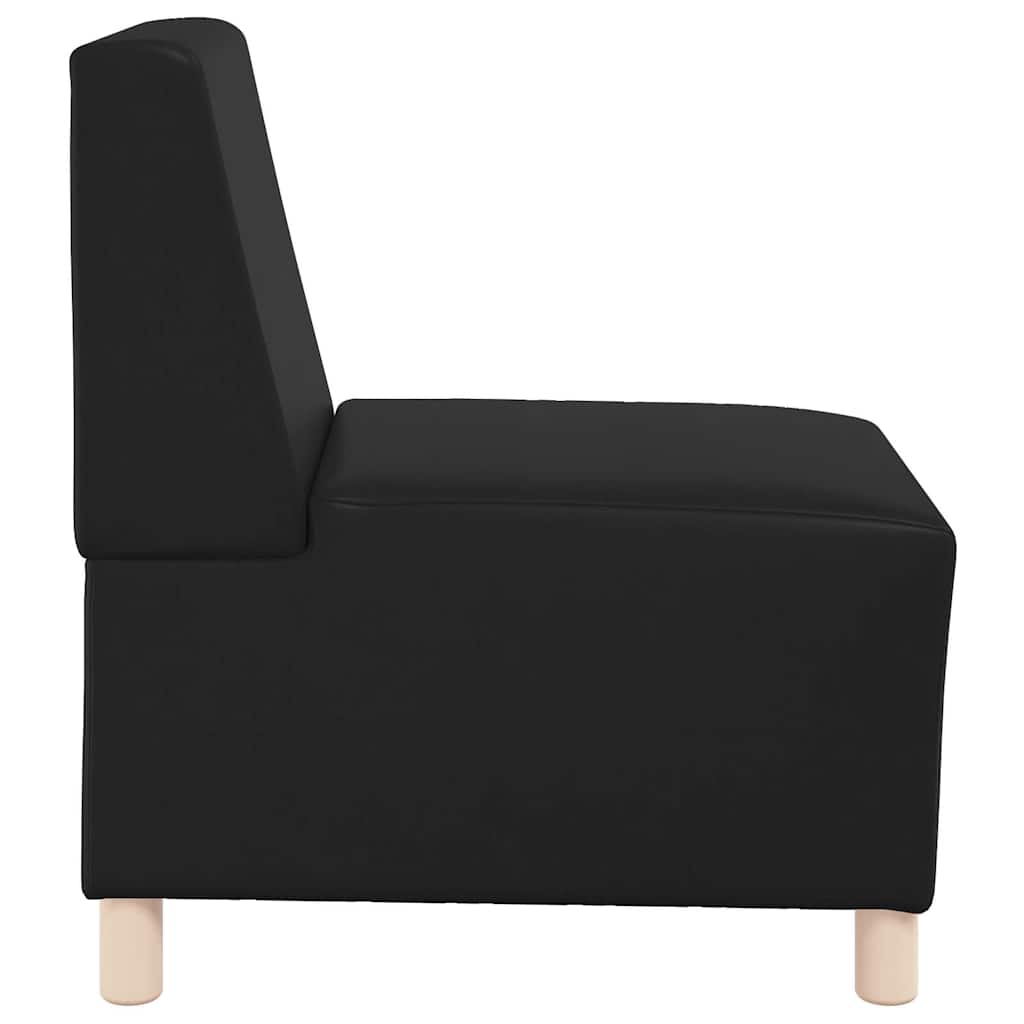 Scaune canapea 3 pcs Negru 55 x 74 x 82 cm Piele artificială GartenMobel Dekor
