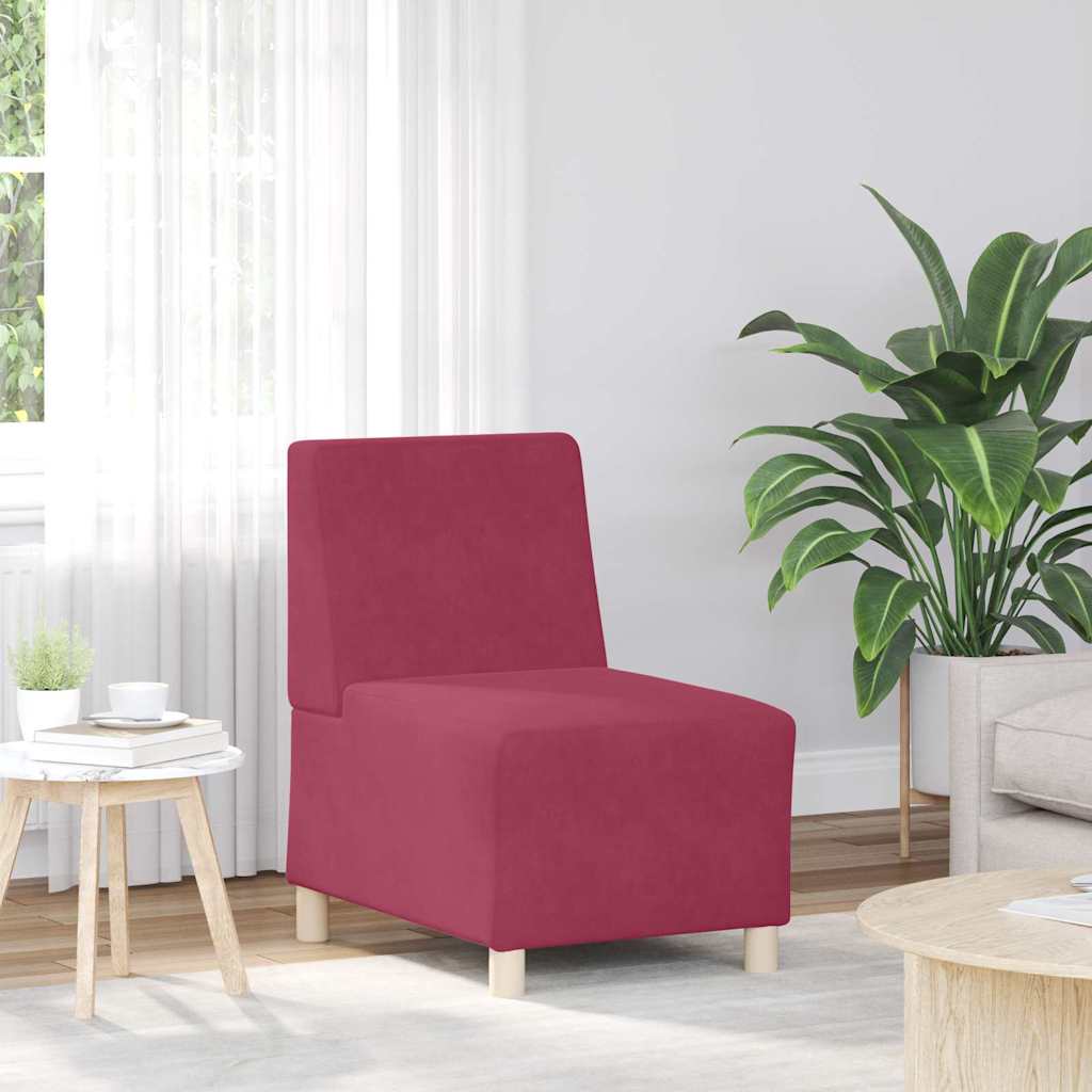 Scaune canapea 3 pcs bordo 55 x 74 x 82 cm Catifea GartenMobel Dekor