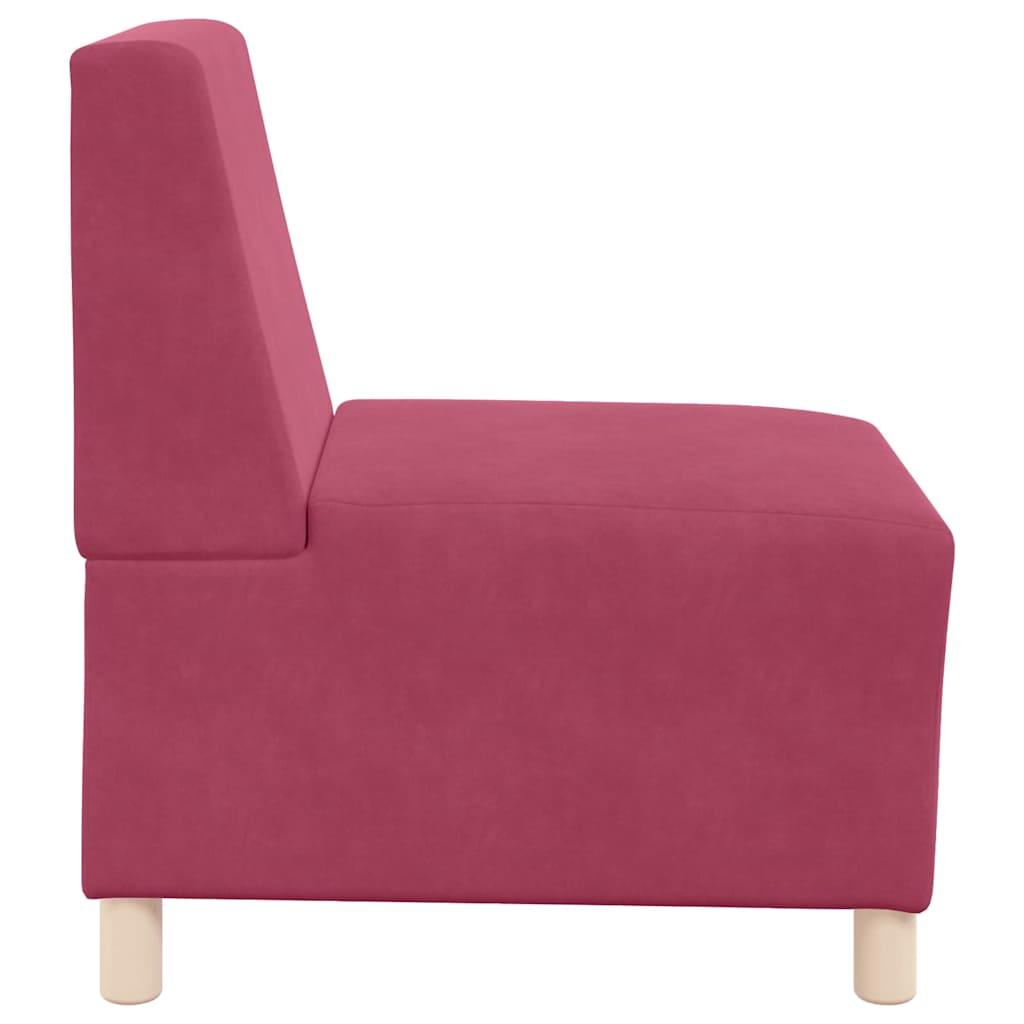 Scaune canapea 3 pcs bordo 55 x 74 x 82 cm Catifea GartenMobel Dekor