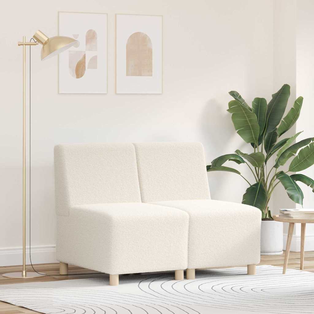 Sofa Chiar 2 pcs Crem 55 x 74 x 82 cm Țesătură de catifea GartenMobel Dekor