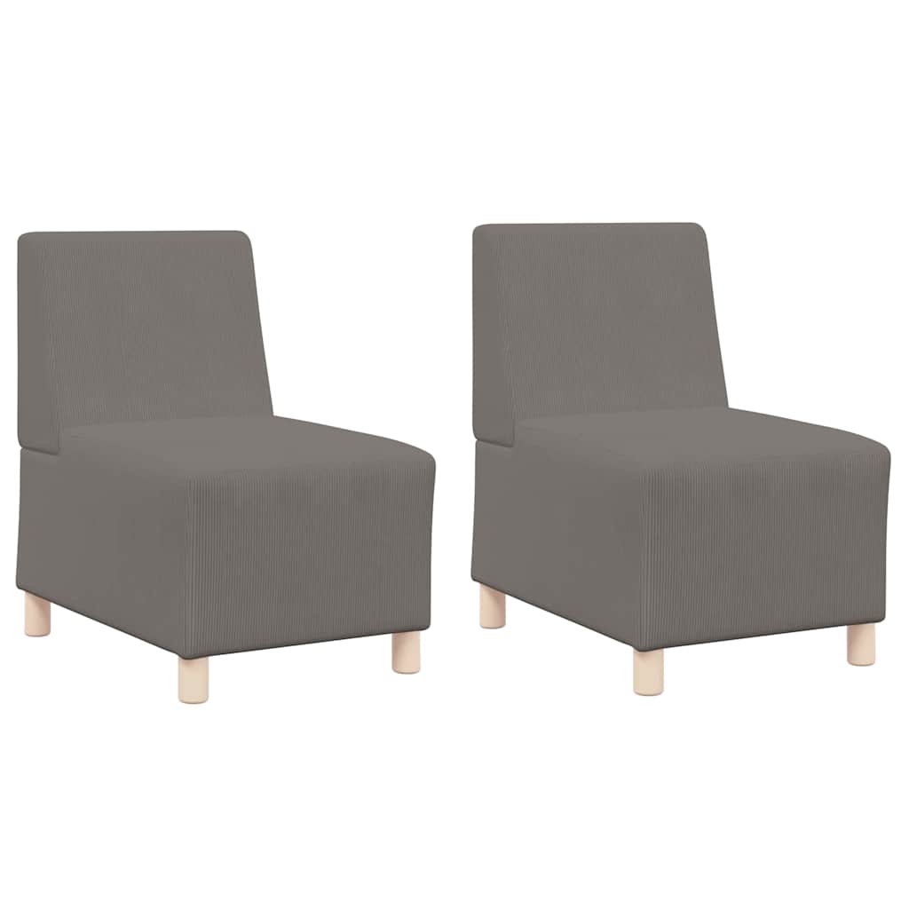 Sofa Chiar 2 pcs Gri deschis 55 x 74 x 82 cm GartenMobel Dekor