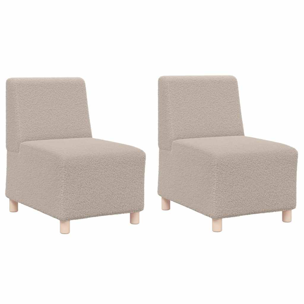 Sofa Chiar 2 pcs Gri deschis 55 x 74 x 82 cm GartenMobel Dekor