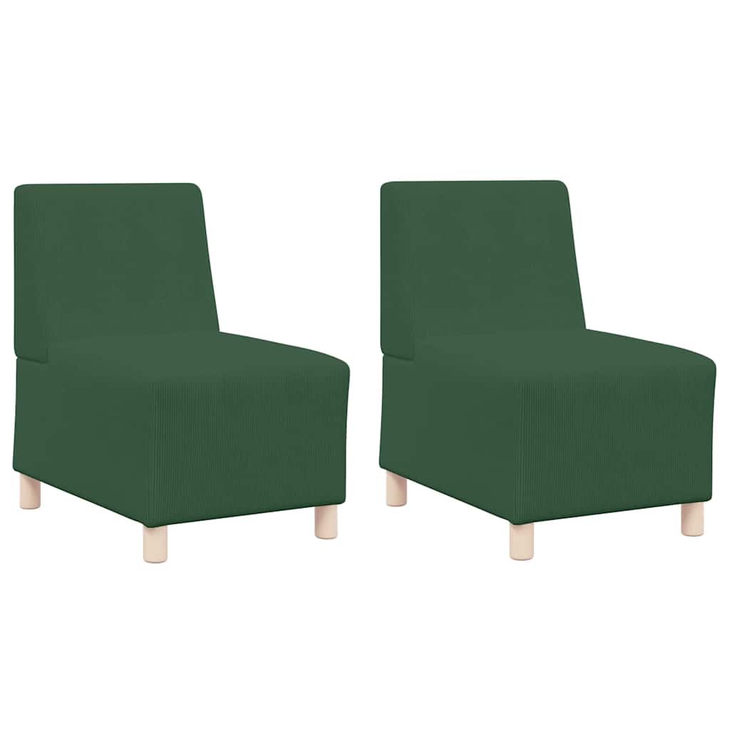 Sofa Chiar 2 pcs Verde junglă 55 x 74 x 82 cm GartenMobel Dekor