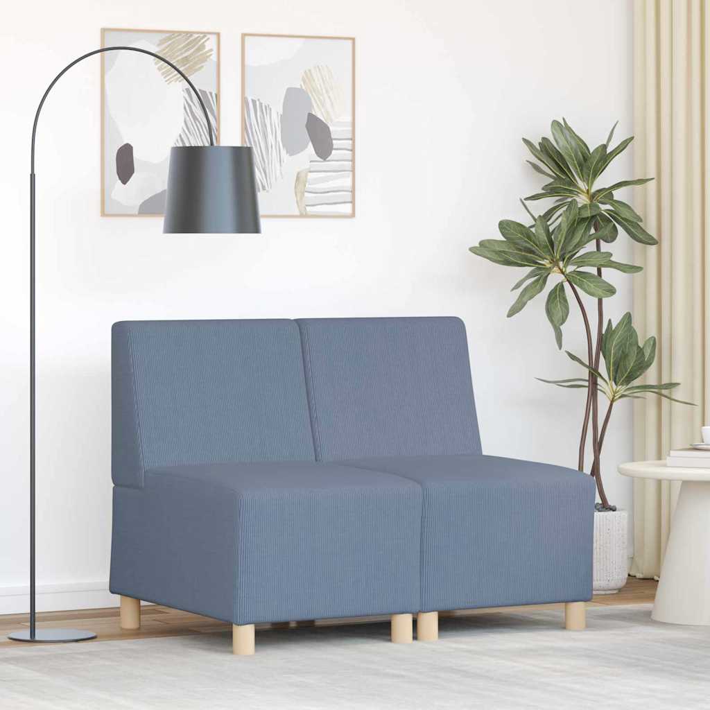 Sofa Chiar 2 pcs albastru 55 x 74 x 82 cm Țesătură de catifea GartenMobel Dekor