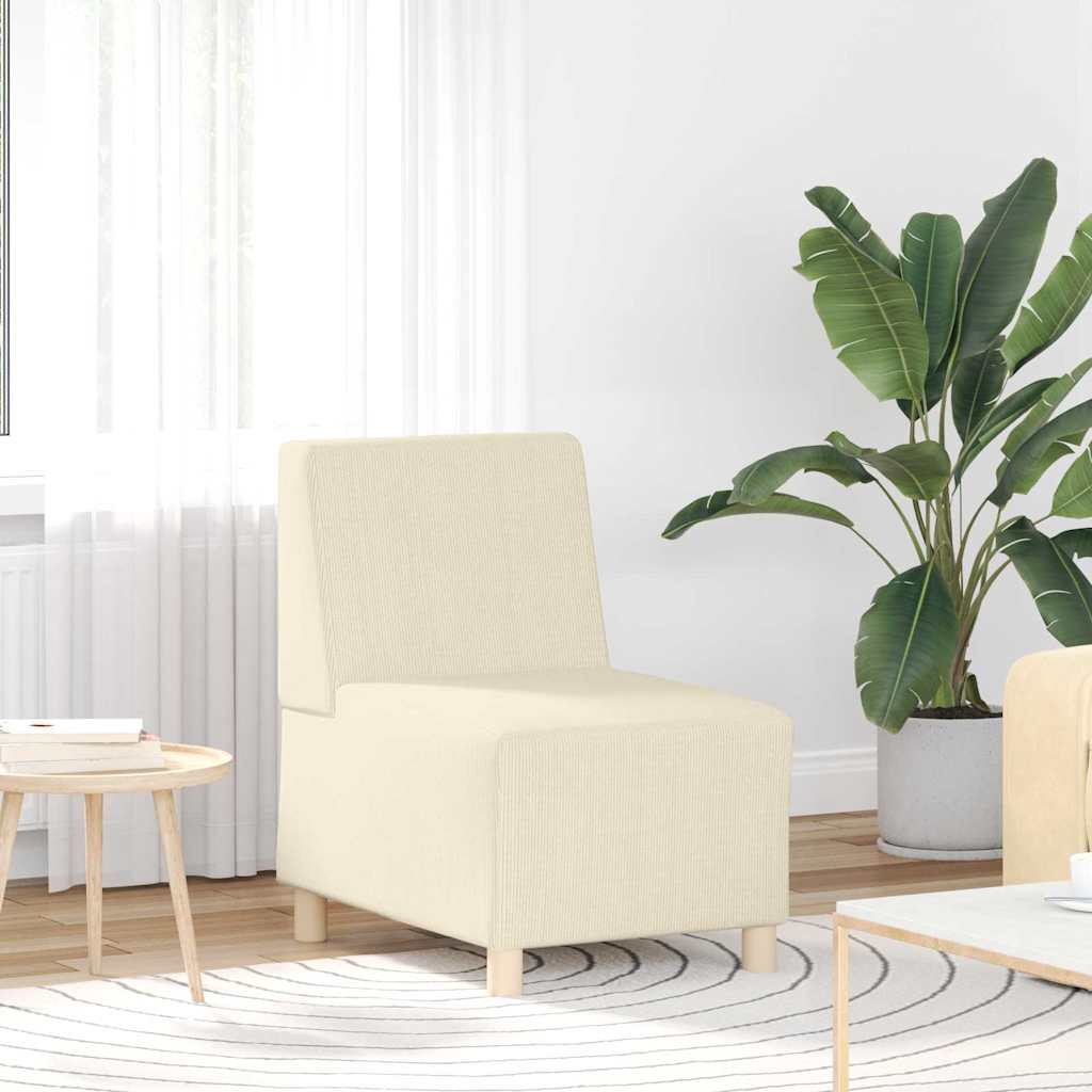 Sofa Chiar 3 pcs Crem 55 x 74 x 82 cm Țesătură de catifea GartenMobel Dekor
