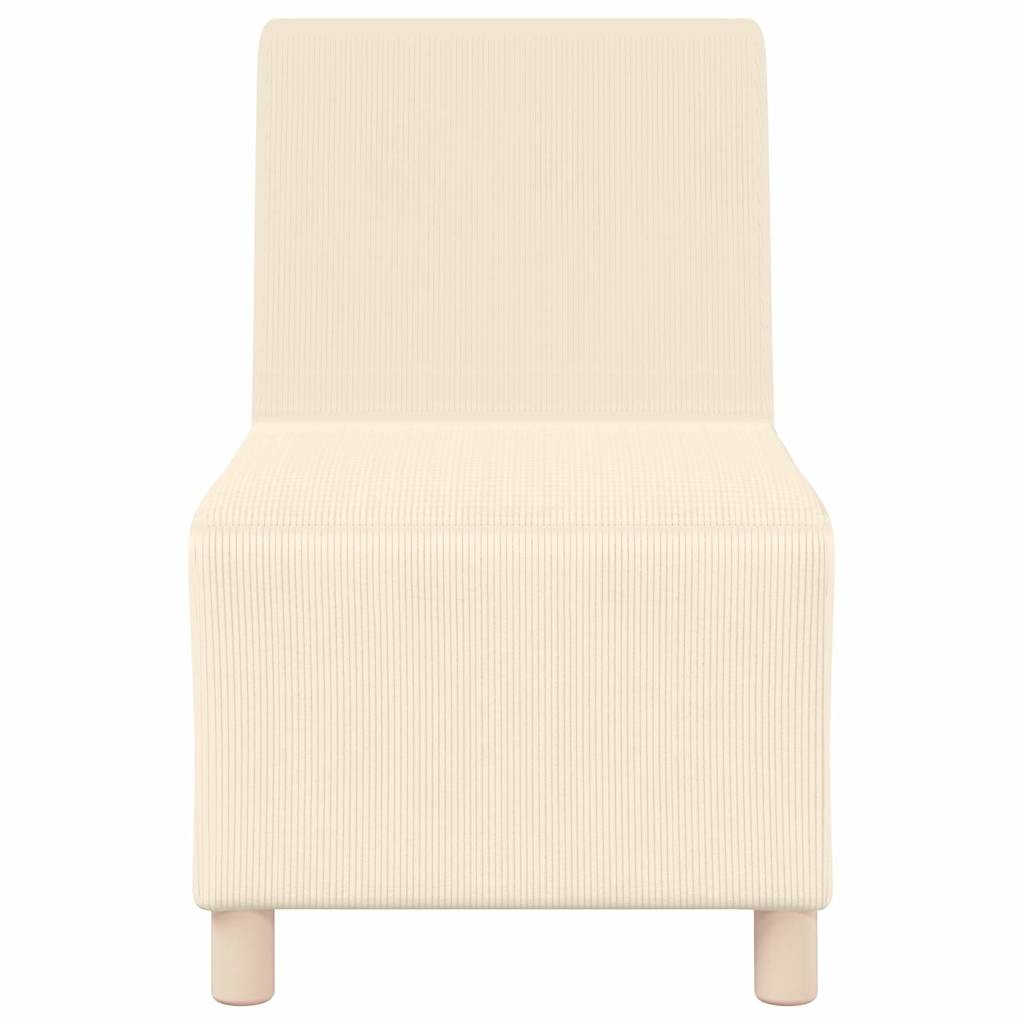 Sofa Chiar 3 pcs Crem 55 x 74 x 82 cm Țesătură de catifea GartenMobel Dekor