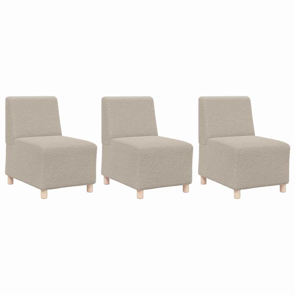 Sofa Chiar 3 pcs Gri deschis 55 x 74 x 82 cm GartenMobel Dekor