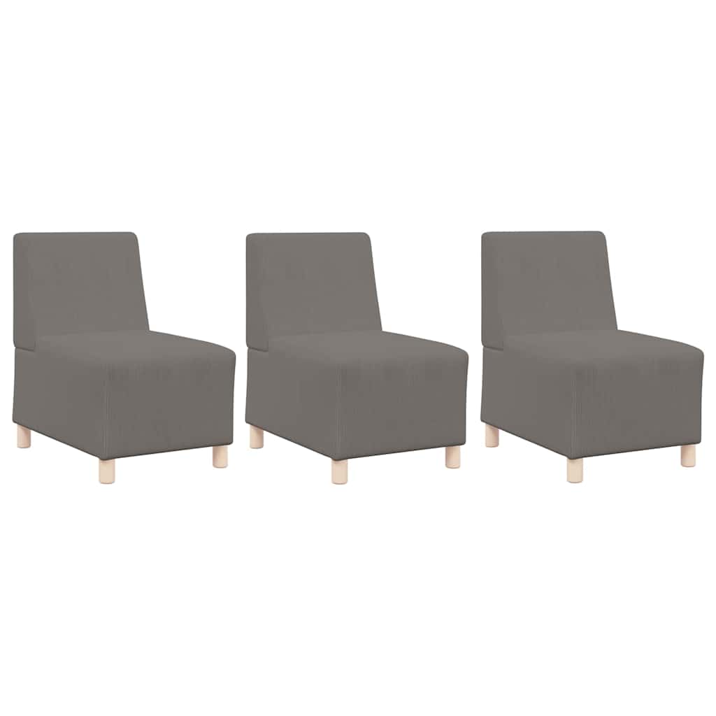 Sofa Chiar 3 pcs Gri deschis 55 x 74 x 82 cm GartenMobel Dekor