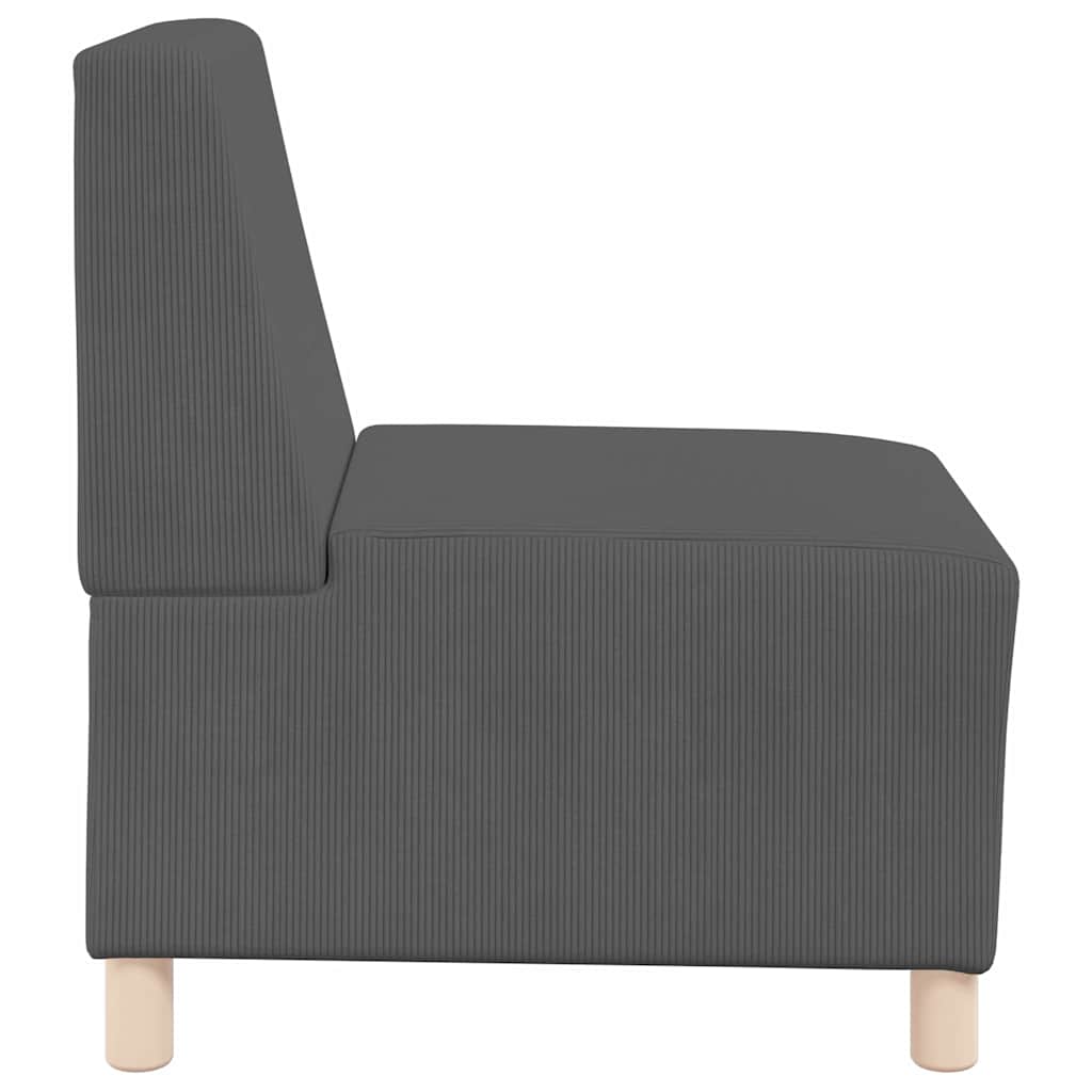 Sofa Chiar 3 pcs Gri închis 55 x 74 x 82 cm Țesătură de catifea GartenMobel Dekor
