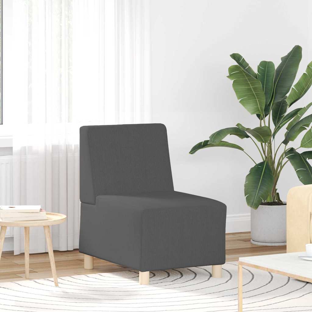 Sofa Chiar 3 pcs Gri închis 55 x 74 x 82 cm Țesătură de catifea GartenMobel Dekor