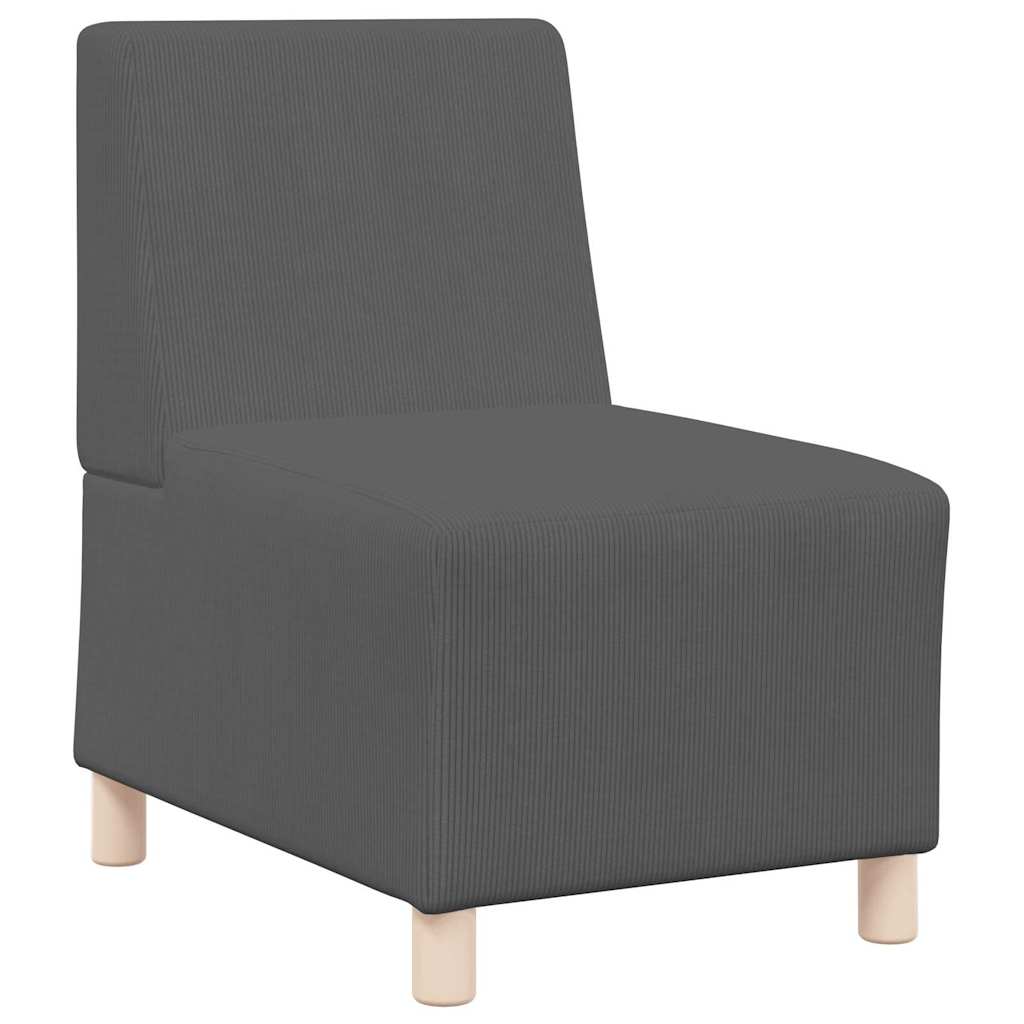 Sofa Chiar 3 pcs Gri închis 55 x 74 x 82 cm Țesătură de catifea GartenMobel Dekor