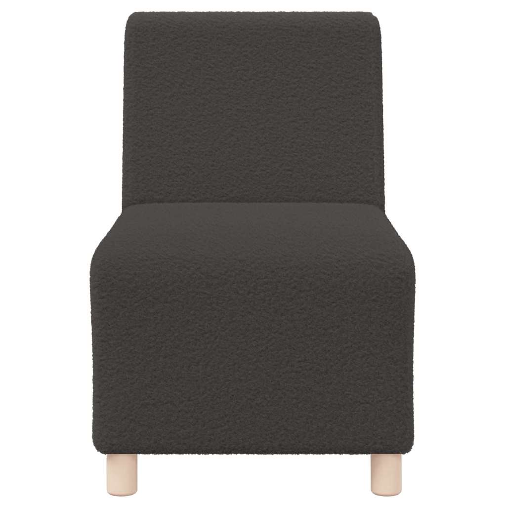 Sofa Chiar 3 pcs Gri închis 55 x 74 x 82 cm Țesătură de catifea GartenMobel Dekor