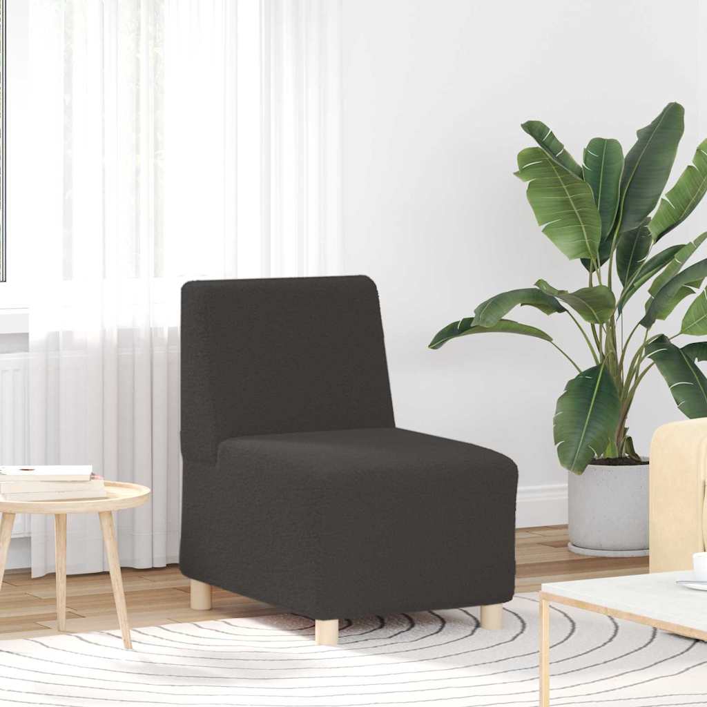 Sofa Chiar 3 pcs Gri închis 55 x 74 x 82 cm Țesătură de catifea GartenMobel Dekor